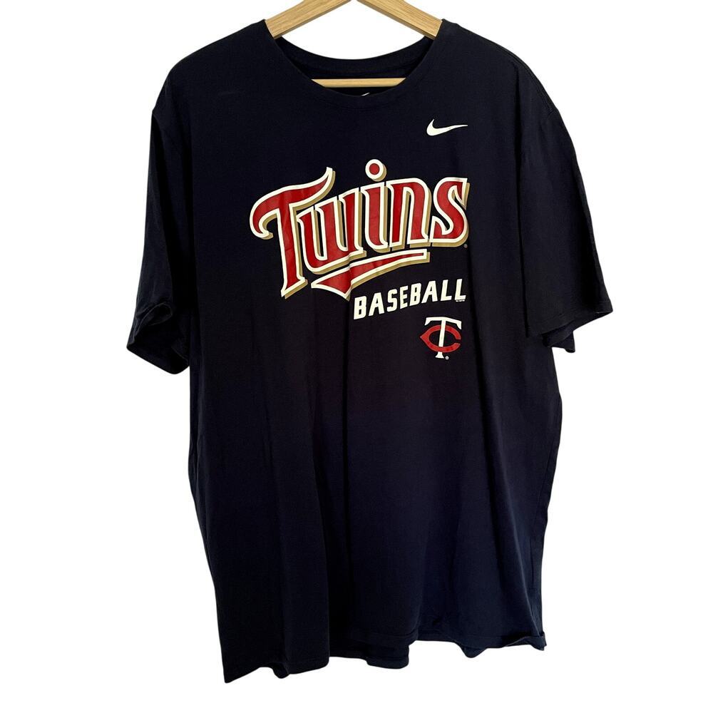 The Nike Tee Minnesota Twins Baseball navy t-shirt men's XXL athletic cut cotton